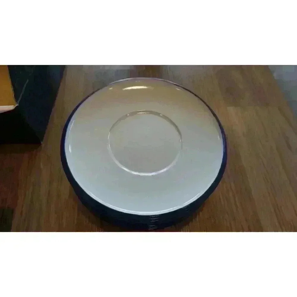 Dansk Kobenstyle Set Of 4 Saucer Plates 8.5" Blue & White New In Box - Picture 7 of 15